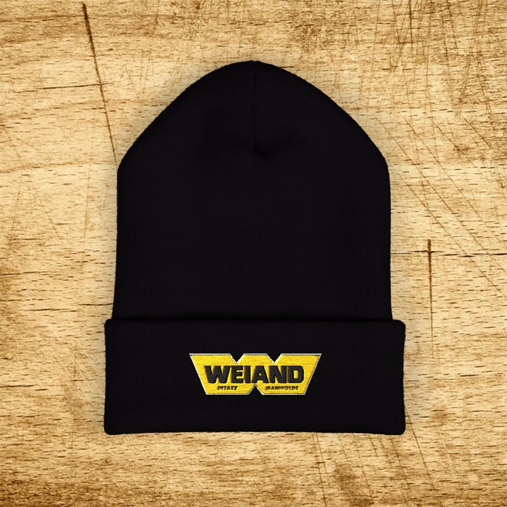 Weiand Tiger Embroidered Classic Winter Black Beanie Hat