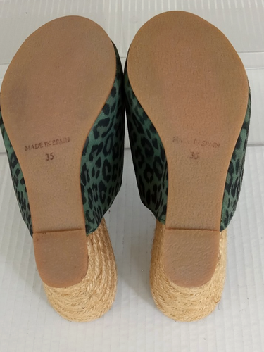 EU Sz 35/ 5 US Eric Michael Green Camo Wedge Womens Made In Spain Sandals Shoes - Picture 11 of 11