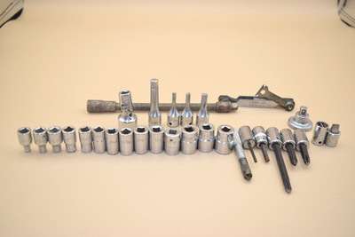 30pc Snap On 1/4'' Drive Socket Set 309W Phillips Bit TMS70 Carb Adjust Flex Ext.