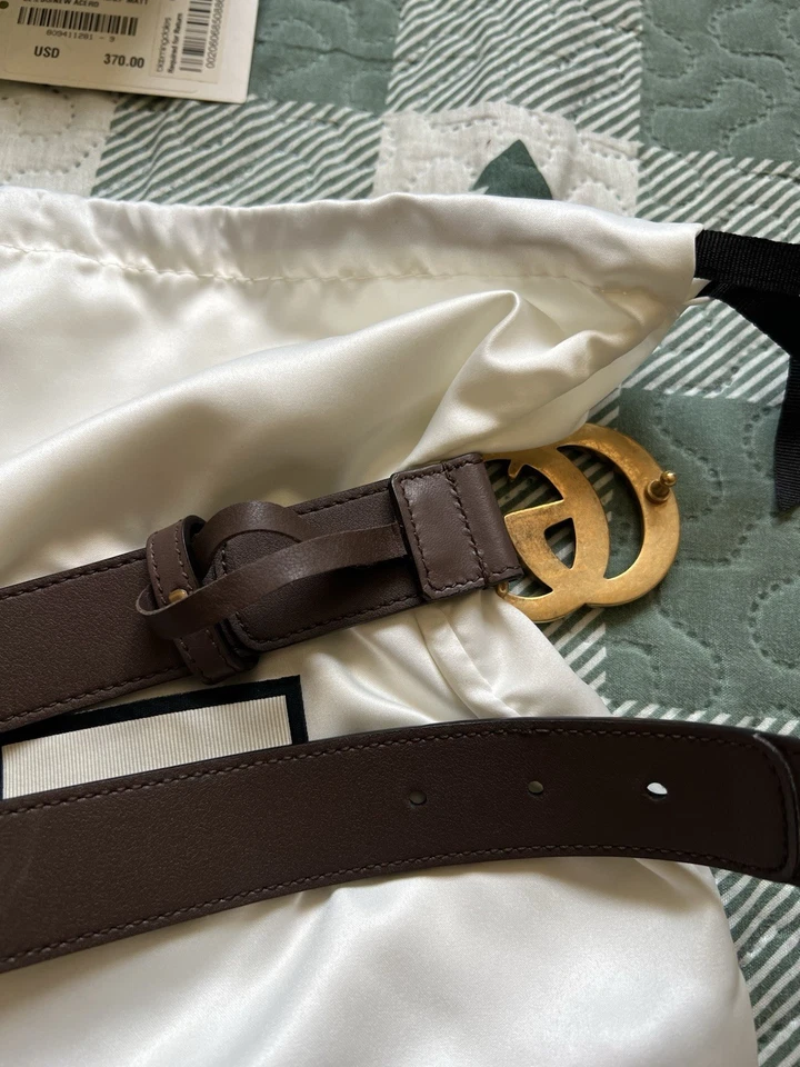 Gucci woman Belt W .30 Marmont Brown Canvas 39 Inches 92TLT - Image 3 of 4