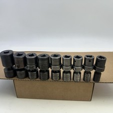 9pc Mac Tools Sae 12 Dr Impact Swivel Universal Socket Set 6pt Wobble Vup Vui