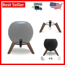 Handcrafted Walnut Wood HomePod Mini Stand - Elevated 360° Sound Experience