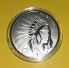 Scottsdale Buffalo Girl Silver Round  Silver BU Coin Novelty 1 Troy Oz