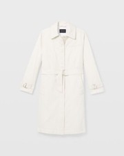 Club Monaco Washed Padded Trench Coat Cream Medium $329