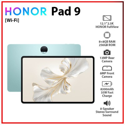 (Wi-Fi) HONOR Pad 9 8+8GB+256GB CYAN Bluetooth Octa Core Android PC Tablet