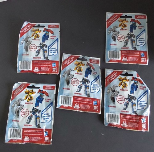 Transformers Lot Of 5 Mystery Mini Walker Blind Bags. Hasbro. New. - Picture 2 of 5