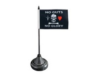 Tischflagge Pirat No Guts No Glory Tischfahne 10X15Cm