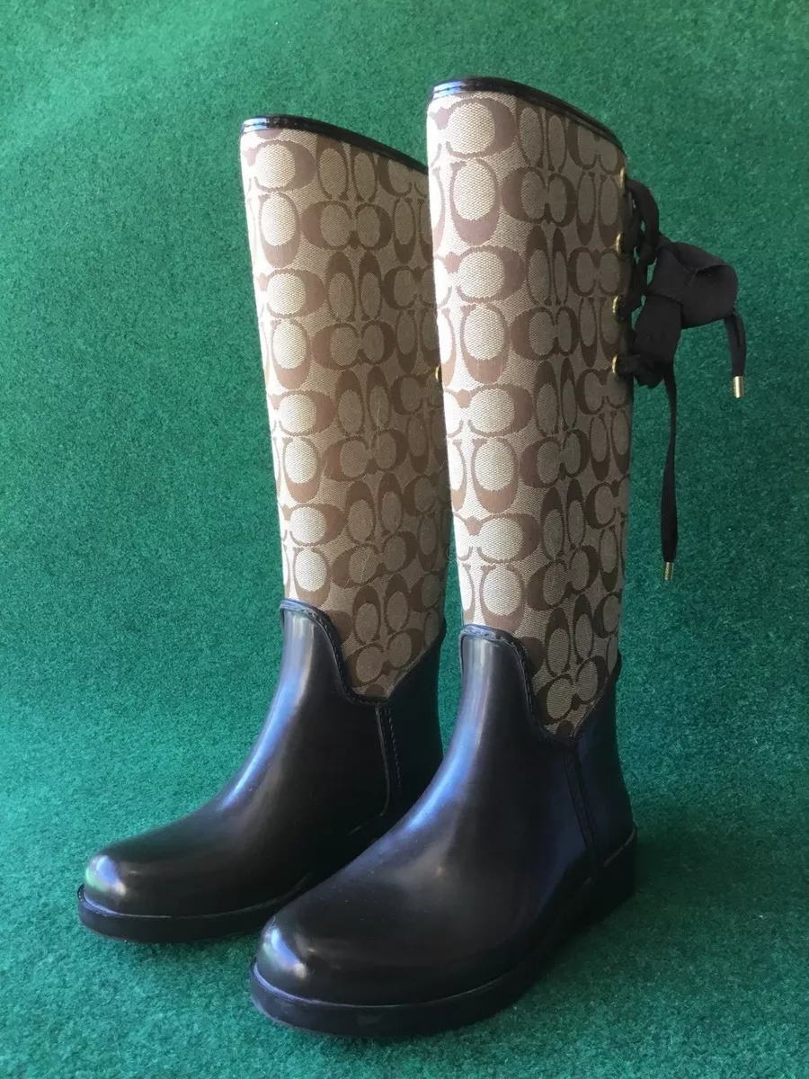 Coach tristee best sale rain boot purple