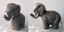 ALTE SPARDOSE - SPARBÜCHSE - ELEFANT - KUNSTSTOFF