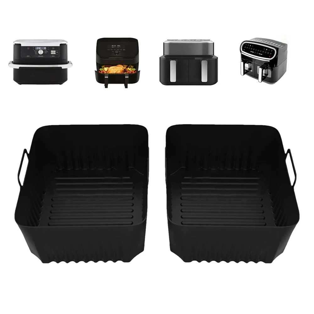 Air Fryer Silicone Pots Basket Liners Non-Stick Reusable Baking Tray Mats