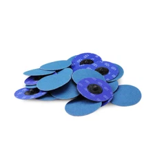 25 Pack - 3" Zirconia 120 Grit Quick Change Sanding Disc Black Hawk Type R Roloc