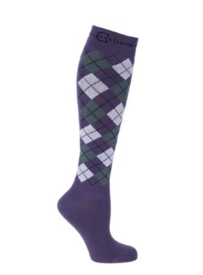 Covalliero Karo Reitsocken Thermo Pro Kniestrümpfe Gr. 40-42 H/W 23 purple J5