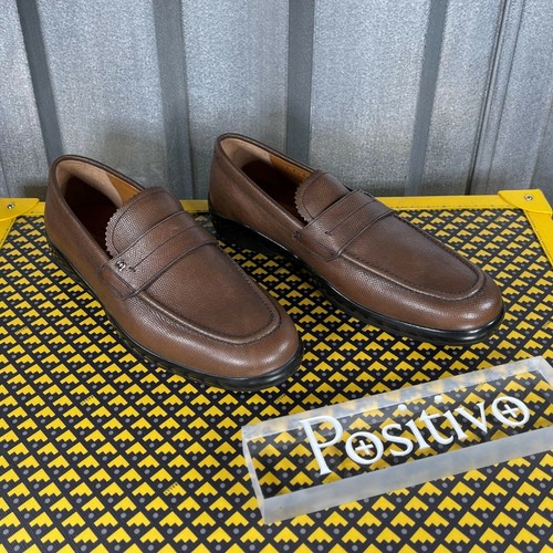 Bally Hombres Milno Café Cuero Mocasines Zapatos EE. UU. 6 Nuevos - Imagen 4 de 9