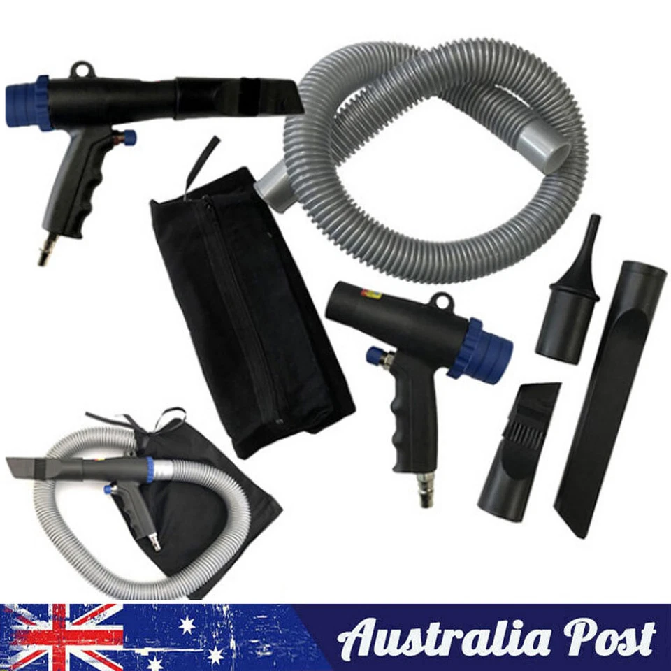 Air Vacuum Blow Gun Kit Dual Function Air Powered Vacuum For Workshop Cleaning