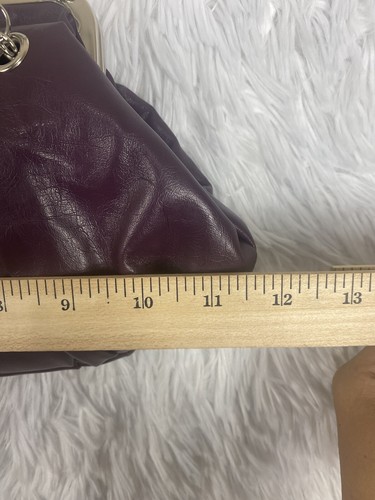 Borsa donna viola caramelle borsetta borsetta pochette 6x11 pollici tracolla catena - Foto 8 di 9