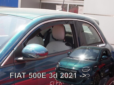 In Channel for Fiat 500e 2024-up wind deflectors sun visors 2pcs rain guard
