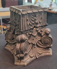 4 Piece Decorative Solid Bronze Column or Post Bracket 6" Sq. x 6 1/8" T GS00565