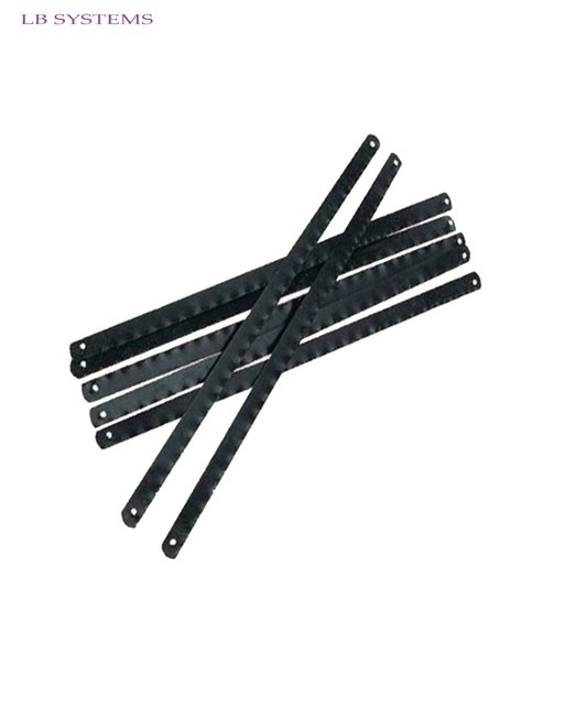 Dekton 10 PC Junior Hacksaw Blades Cutting Wood Plastic 24 TPI Fits