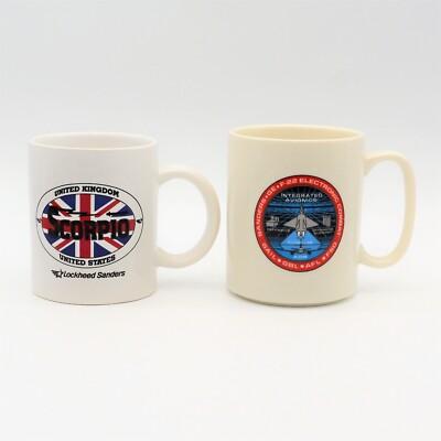 Lockheed Sanders 2 Coffee Mugs Cups F-22 Integrated Avionics UK & US  Scorpio | eBay