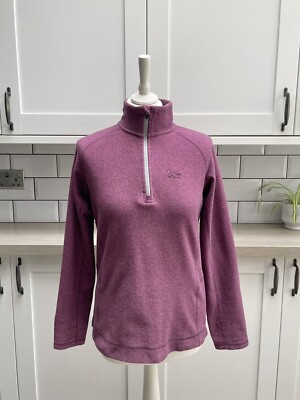 Lowe Alpine 1/4 Reißverschluss lila Fleece Größe 10