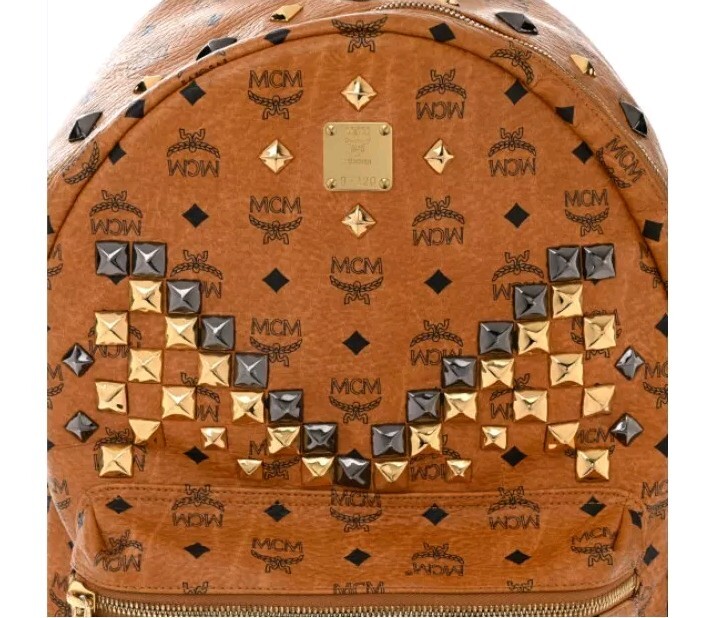 MCM Stark Leather Studded Backpack - image 7
