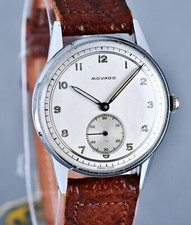 Vintage MOVADO Cal.75, nearly NOS Condition Strap& Hang Tag, 40's mens watch