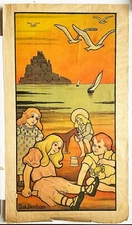 MANCHE (50) - Paul BERTHON - [MONT SAINT-MICHEL, Children having fun on the beach].