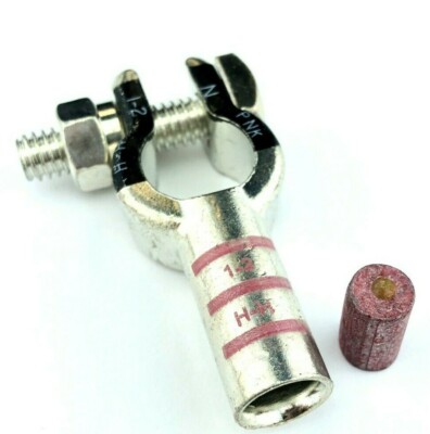 Battery Cable Ends Copper Top Post Terminal Connectors Kit w Solder Slug Pellet