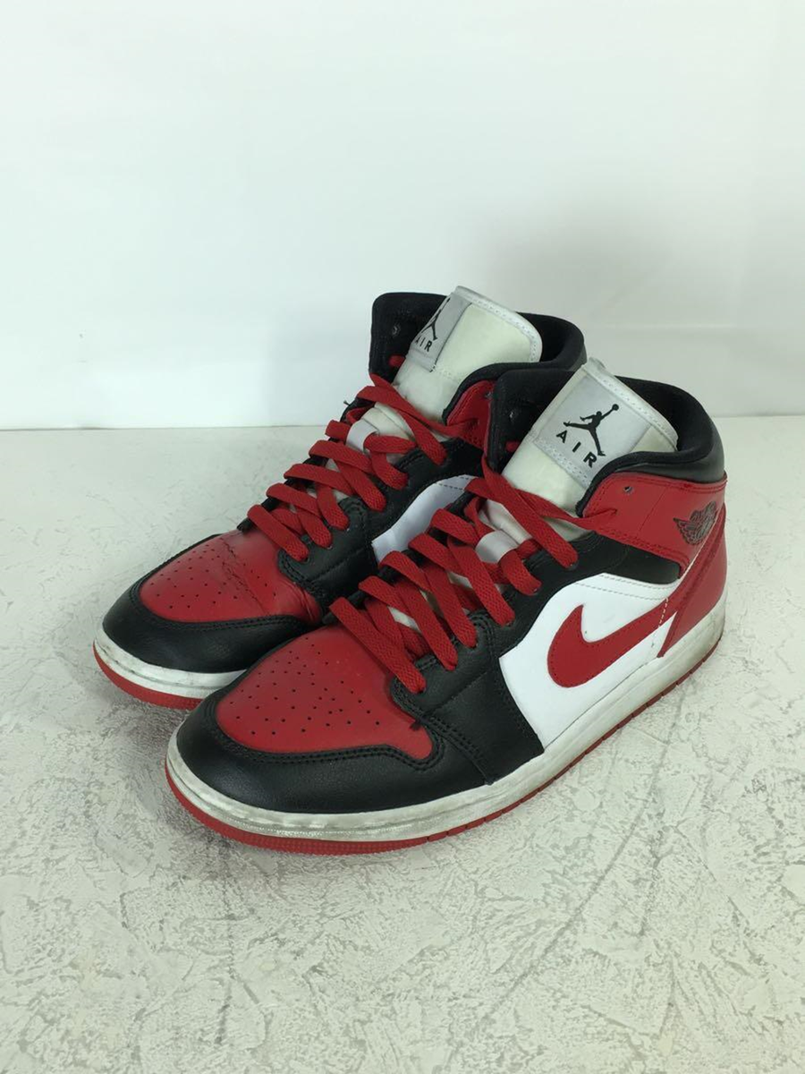 Nike WMNS Air Jordan 1 MID BQ6472-079 US9.5 26.5cm red black used  