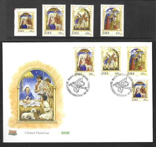 Ireland 2004 Chrismas MNH sg 1710/3 & FDC