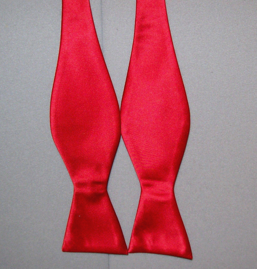 Saddlebred SOLID RED Polyester Bow Tie bt-11 - image 2