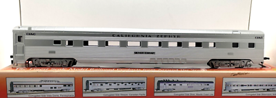 HO IHC 47831 CORRUGATED SIDE COACH CB&Q CALIFORNIA ZEPHYR SILVER