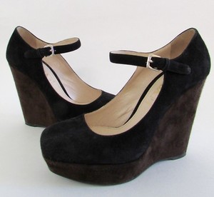 prada black wedges
