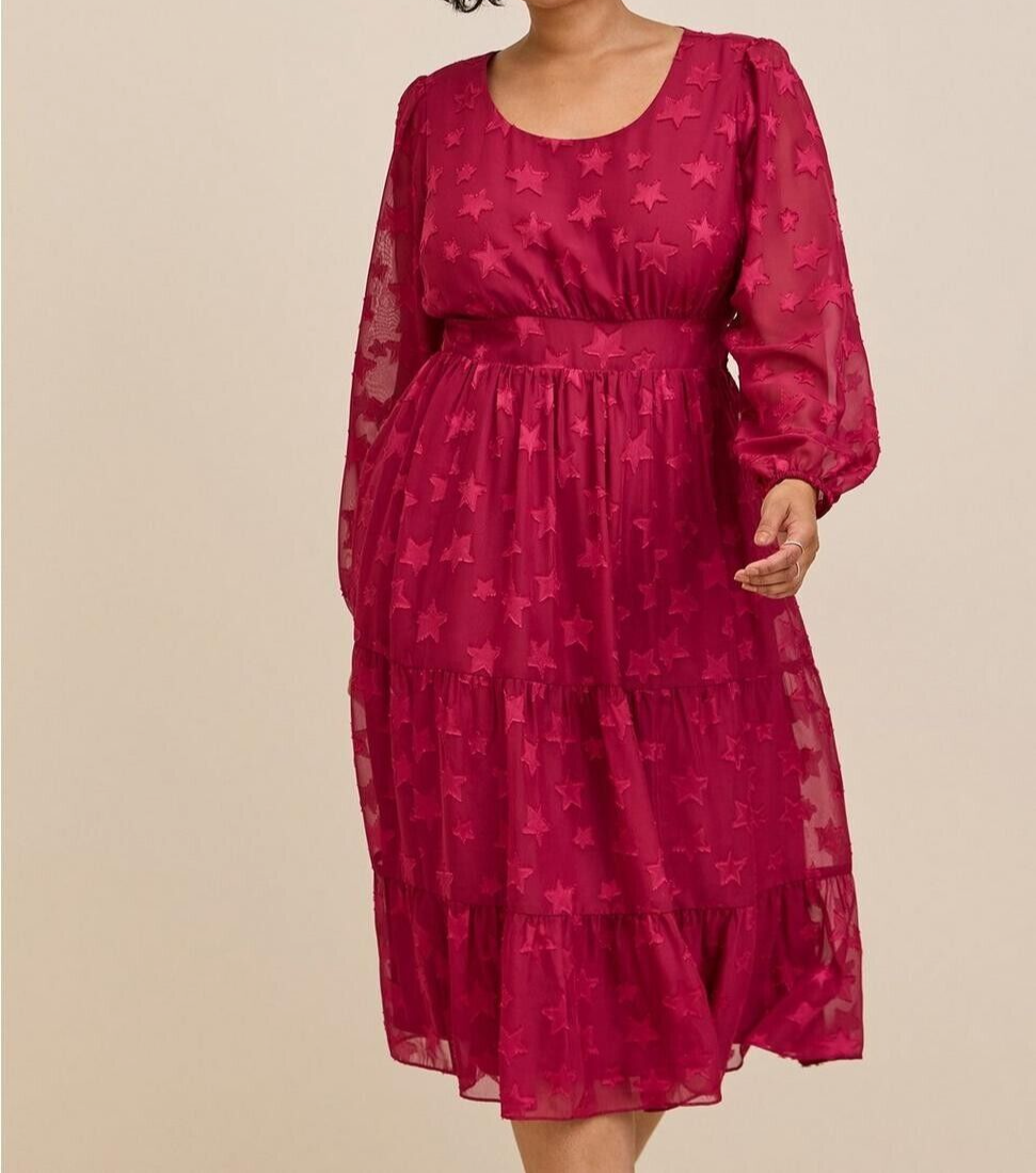 plus size tiered chiffon dress Plus Size Tiered Chiffon Dress with Embellishment
