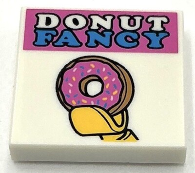 Lego Donut Tile LEGO Minifigure Food Large Donut, Chocolate