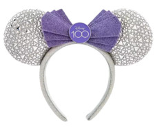Disney Parks 100 Years of Wonder Minnie Mouse Ears Headband 2023 Metallic - NEW