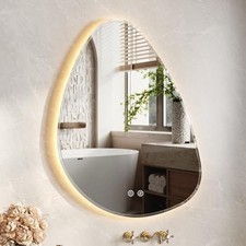 LED Bathroom Mirror, 26"x32" Vanity Mirror with Lights 26"L x 32"W Irregular