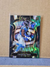 2025 Panini Select - Concourse Chimere Dike #27 Black & Green Shock Prizm (RC)