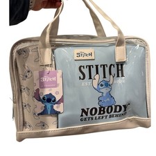 Disney Lilo Stitch 3 Piece Makeup Cosmetic Travel Bag Set Primark-NEW