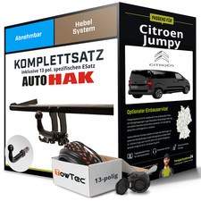 Anhängerkupplung abnehmbar für CITROEN Jumpy +E-Satz KIT kpl. NEU inkl. EBA