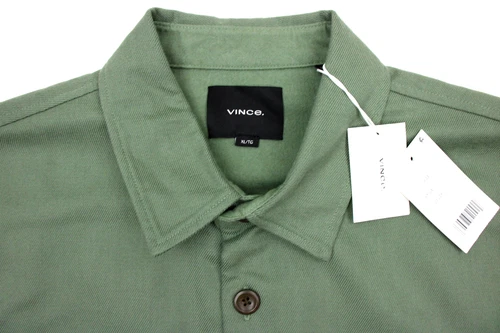 Vince Workwear Shirt Jacket Mens XL Green Double Face Overshirt image 2