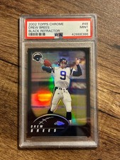 2002 Topps Chrome #48 Drew Brees Black Refractor /599 PSA 9 - HOF!