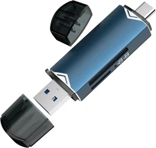 SD Card Reader USB 3.0 USB C Adapter for SD Micro SD SDXC SDHC UHS-I Cards