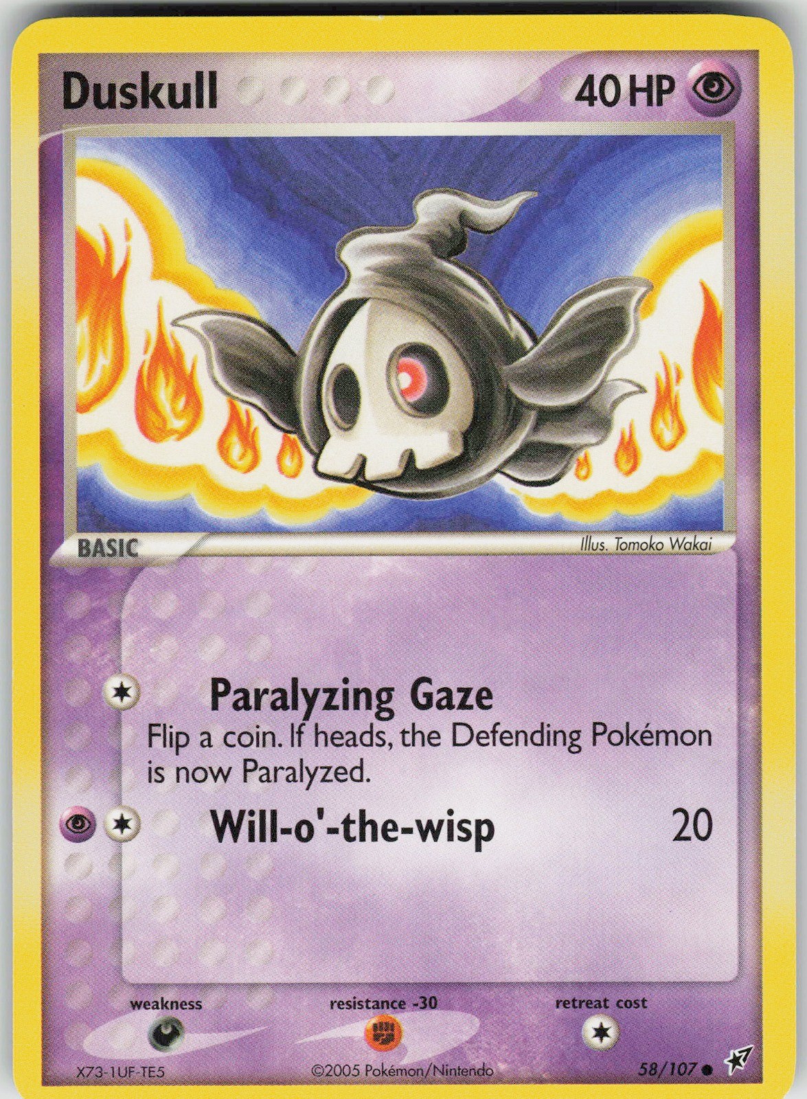 Pokemon Duskull 58/107 Deoxys Common NM