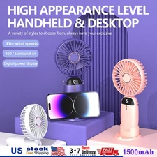 Mini Hand-held Fan Portable Folding Desk Fan Cooler Cooling USB Rechargeable Fan