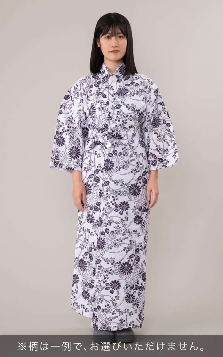 Women's Double Gauze Yukata Robe with Obi Made in Japan -あい藍- View 5