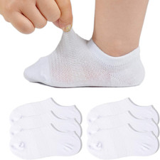 Toddler Little Girls Boys No Show Socks Cotton anti Slip Low Cut Socks with Grip