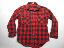 Vtg 60s 70s Penneys Big Mac 100 Cotton Men  s Button Up Flannel Size M USA Made