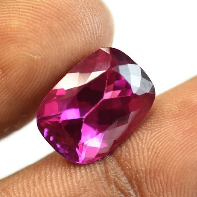 10,90 ct natürlicher rosa Saphir Kissenschliff zertifiziert makellos lose Ede...