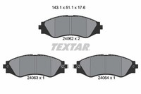 Textar 2406201 Bremsbelagsatz Scheibenbremse FüR Daewoo Chevrolet Pontiac Holden